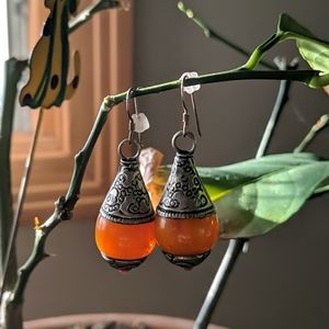 Orange earrings